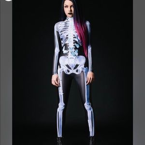 COPY - BADINKA Women’s Skeleton Costume Unitard XS